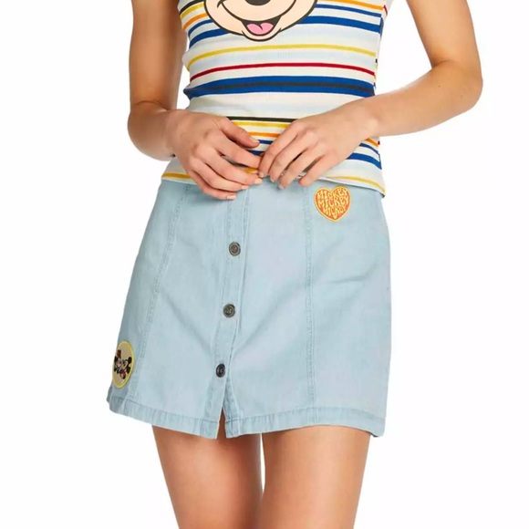 NWT Disney plus size Mickey and Minnie Denim Skirt For Adults in size 2X - Picture 16 of 16